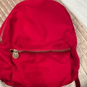 Stoney Clover Lane Red Backpack with Gold Zippers
